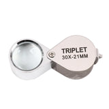 Portable 30X Power Loupe Jewelry Magnifier 21mm with Box