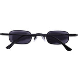 Retro Punk Clear Square Sunglasses Metal Frame-Black & Gray