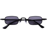 Retro Punk Clear Square Sunglasses Metal Frame-Black & Gray
