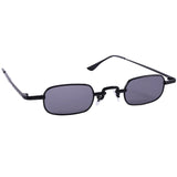 Retro Punk Clear Square Sunglasses Metal Frame-Black & Gray