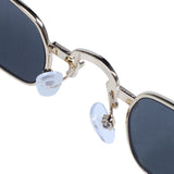 Retro Square Sunglasses Metal Frame Black Gray