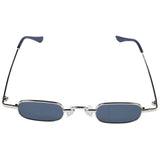 Retro Square Sunglasses Metal Frame Black Gray