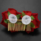 Rose Flower Hair Clip Slide Flamenco Dancer Pin Hair Accessories