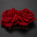 Rose Flower Hair Clip Slide Flamenco Dancer Pin Hair Accessories