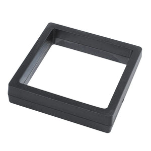 2X 3D Floating Frame Coin Box Jewelry Display Case, 9X9cm