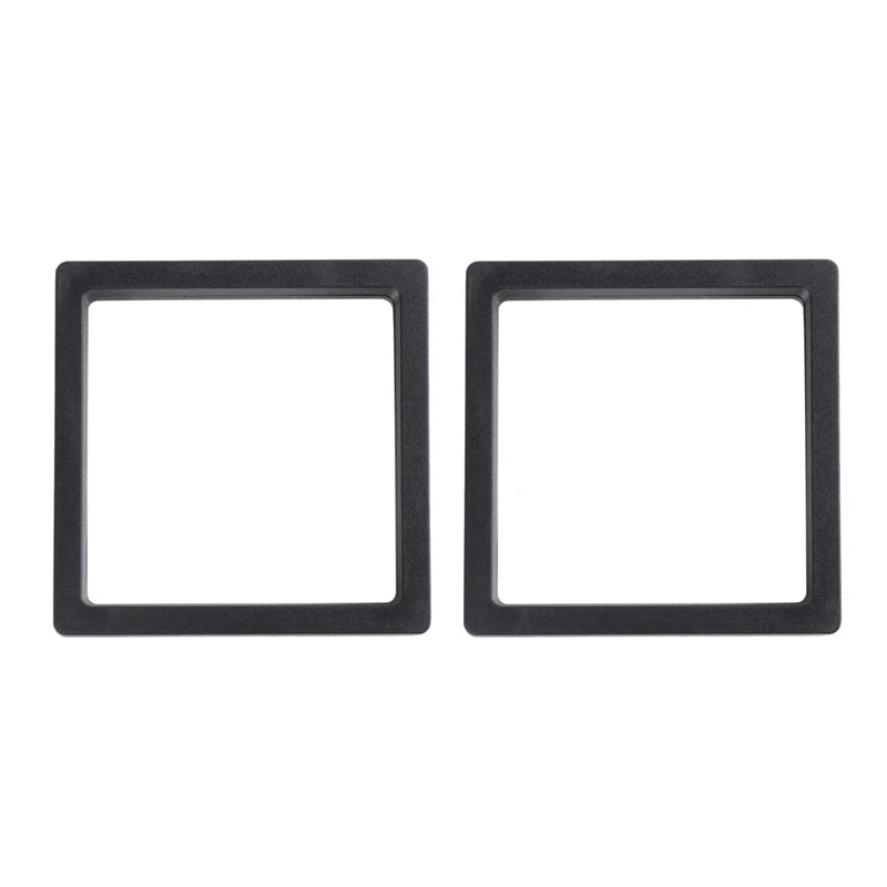 2X 3D Floating Frame Coin Box Jewelry Display Case, 9X9cm