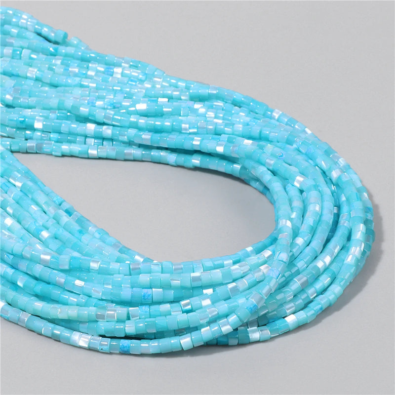 2X3mm Natural Shell Beads Dyed Heishi Beads Spacer Loose Rondelle Bead