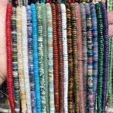6mm Tiger Eye Labradorite Rondelle Beads for Jewelry Making