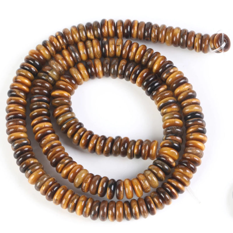 6mm Tiger Eye Labradorite Rondelle Beads for Jewelry Making