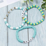 2XPC Alphabet Beads For Bracelets Making Polymer Clay Beads