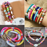 2XPC Alphabet Beads For Bracelets Making Polymer Clay Beads