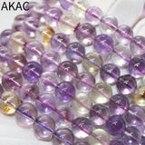 Natural Citrine Amethyst Quartz Bracelet Beads 8-9mm