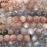 Natural Golden Sunstone Gems Bracelet Beads 8-8.5mm