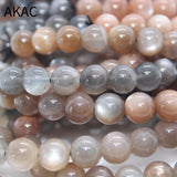 Natural Golden Sunstone Gems Bracelet Beads 8-8.5mm