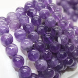 Natural Amethyst Quartz Bracelet Beads 10-11mm
