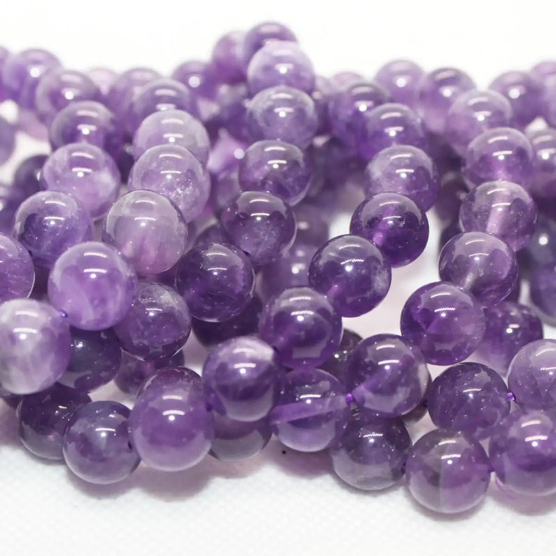 Natural Amethyst Quartz Bracelet Beads 10-11mm
