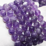 Natural Amethyst Quartz Bracelet Beads 10-11mm
