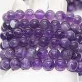 Natural Amethyst Quartz Bracelet Beads 10-11mm