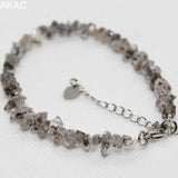 Natural Herkimer Diamond Quartz Bracelet with Copper Chains