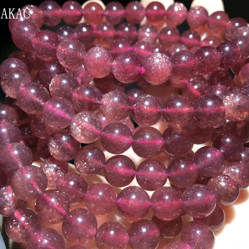Natural Star Strawberry Quartz Bracelet 8-8.5mm