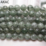 Green Rutile Quartz Bracelet 8-8.5mm Natural Beads