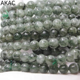 Green Rutile Quartz Bracelet 8-8.5mm Natural Beads