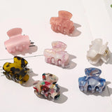 Matte Mini Hair Claws Barrettes Crab Hairpin Solid Frosted Catch Clip Hair Acces