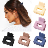 Matte Mini Hair Claws Barrettes Crab Hairpin Solid Frosted Catch Clip Hair Acces