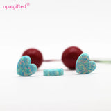 10mm Synthetic Opal Heart Stone with Side Hole for Necklace
