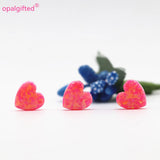 10mm Synthetic Opal Heart Stone with Side Hole for Necklace