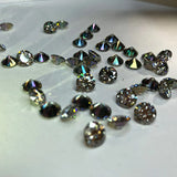 2ct Gray VVS1 Round Cut Moissanite Loose Stones 8 Heart 8 Arrow Pass Tester