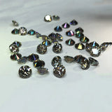 2ct Gray VVS1 Round Cut Moissanite Loose Stones 8 Heart 8 Arrow Pass Tester
