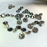 2ct Gray VVS1 Round Cut Moissanite Loose Stones 8 Heart 8 Arrow Pass Tester