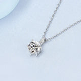 2ct VVS1 D Moissanite Necklace S925 Sterling Sliver Chain Wedding Birthday