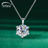 2ct VVS1 D Moissanite Necklace S925 Sterling Sliver Chain Wedding Birthday