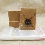 100pcs Kraft/White Love Paper Jewelry Necklace Pendant Cards + OPP Bags 5*7cm