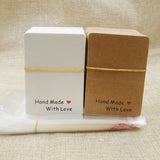100pcs Kraft/White Love Paper Jewelry Necklace Pendant Cards + OPP Bags 5*7cm