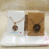100pcs Kraft/White Love Paper Jewelry Necklace Pendant Cards + OPP Bags 5*7cm