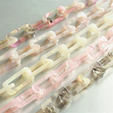2ft Acetate Acrylic Floral Rectangle Necklace Chain