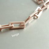Brown Acrylic Rectangle Necklace Chain, Size 28mmx12mm