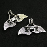 Abalone Shell Fishtail Pendant Whale Mermaid Fish Tail Charms Brooch