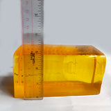 2kg Synthetic Glass Rough Material Light Yellow KY13 for Loose Gemstone Making