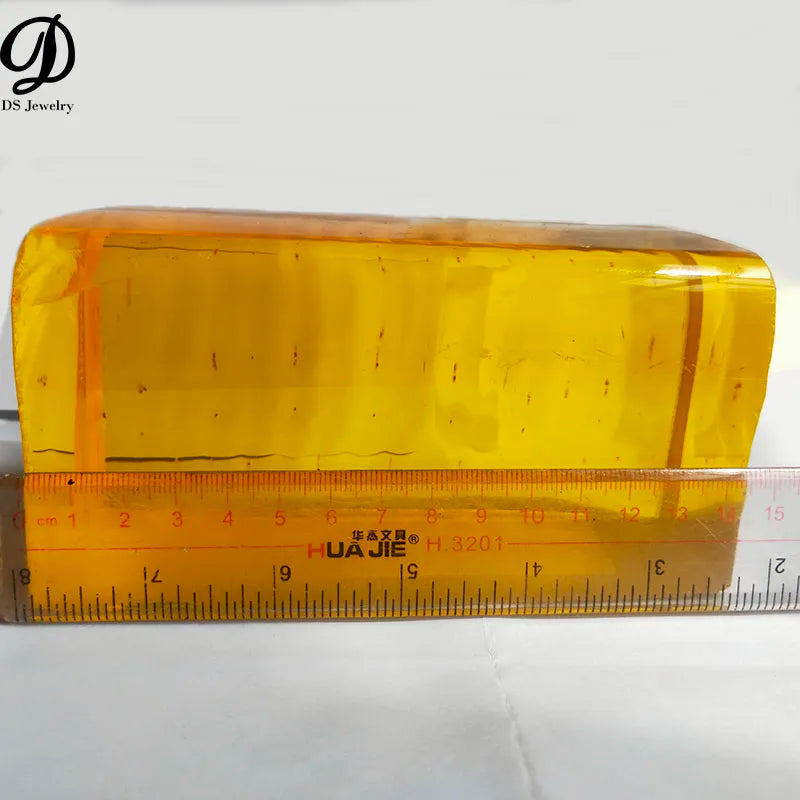 2kg Synthetic Glass Rough Material Light Yellow KY13 for Loose Gemstone Making
