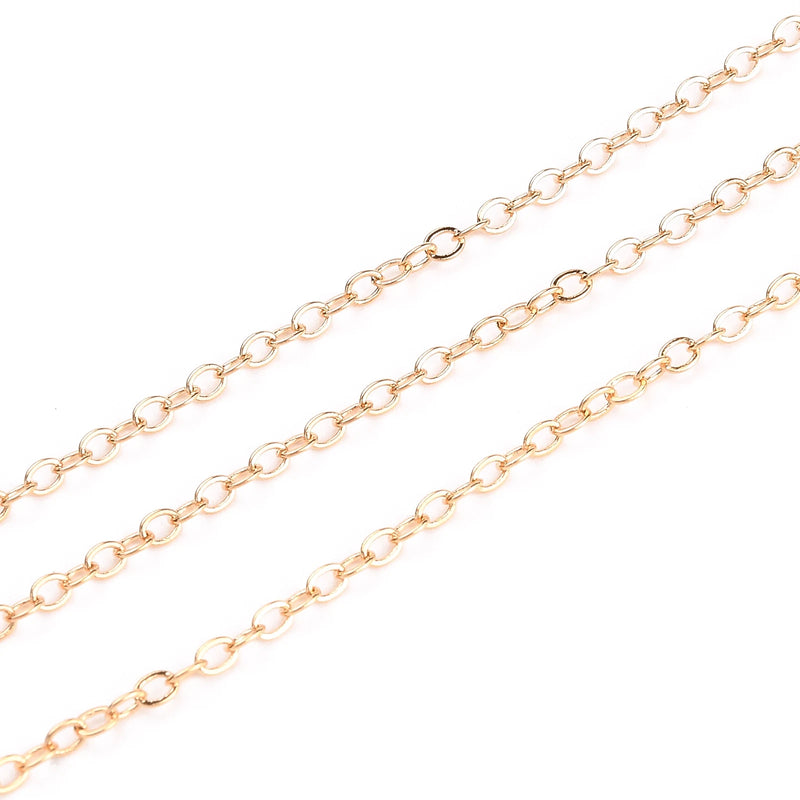 18K Plated Brass Cable Chains 2.5x2.1mm