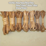 2m Flat Leather Cord 2-20mm Brown Rope for DIY Bracelet Necklace Jewelry