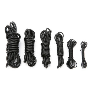 2m Round Leather Cord Thread 1-8mm Brown Rope String DIY Jewelry Making