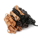 2m Round Leather Cord Thread 1-8mm Brown Rope String DIY Jewelry Making