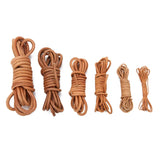 2m Round Leather Cord Thread 1-8mm Brown Rope String DIY Jewelry Making