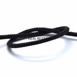 4*4mm Braided Leather Rope Steel Wire Cords for Jewelry Making