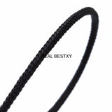 4*4mm Braided Leather Rope Steel Wire Cords for Jewelry Making